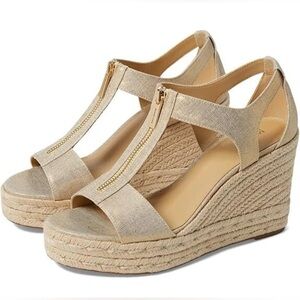 Michael Kors Tan Wedge Sandals